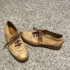 Vintage 70s “North Star” Women's Tan Oxford Shoes